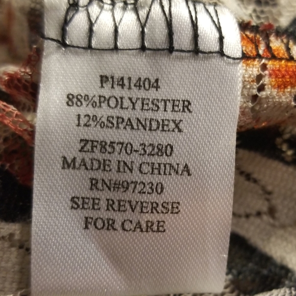 Almost Famous Multicolor Floral Black and White Striped Sheer Tank Top - Picture 8 of 8